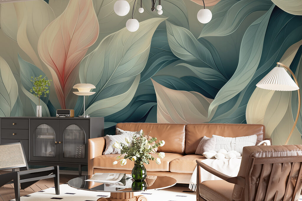 A close up of leaves