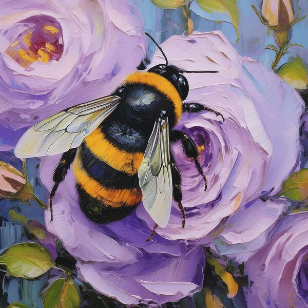 A bee on a flower A bee on a flower