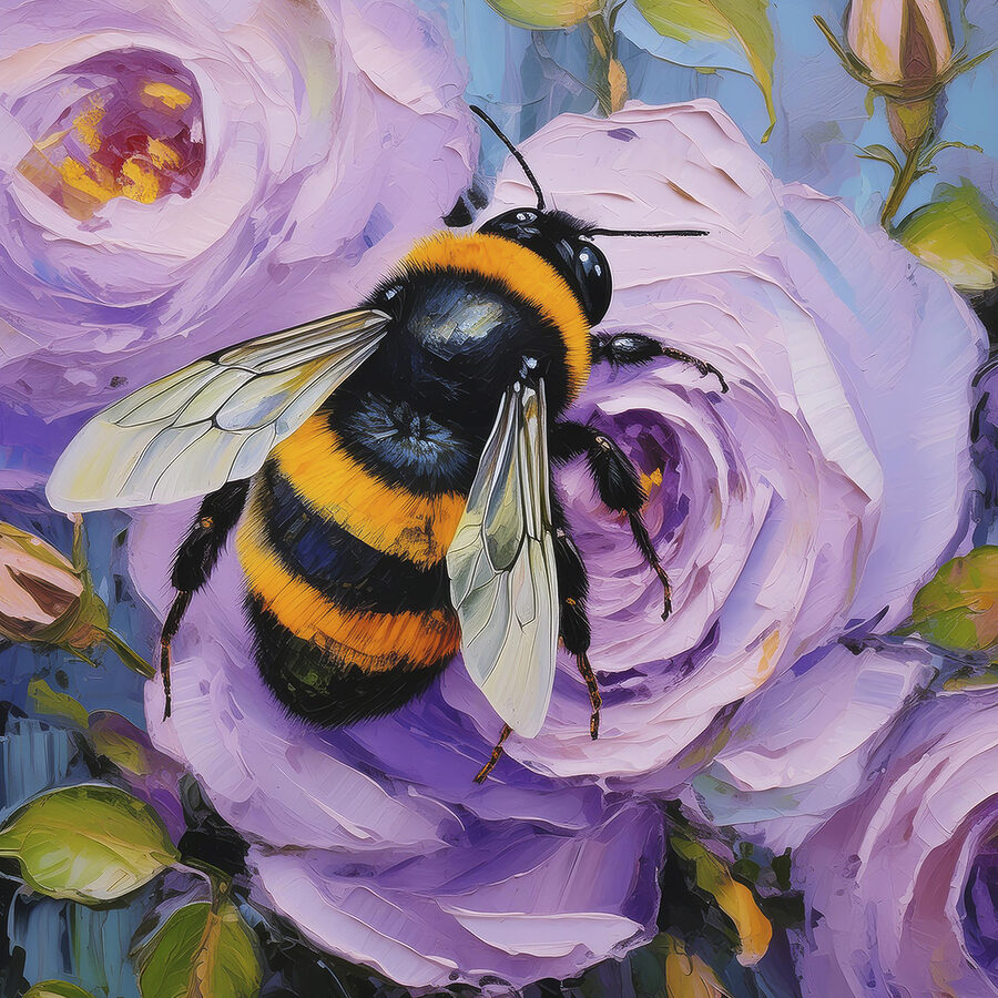 A bee on a flower A bee on a flower