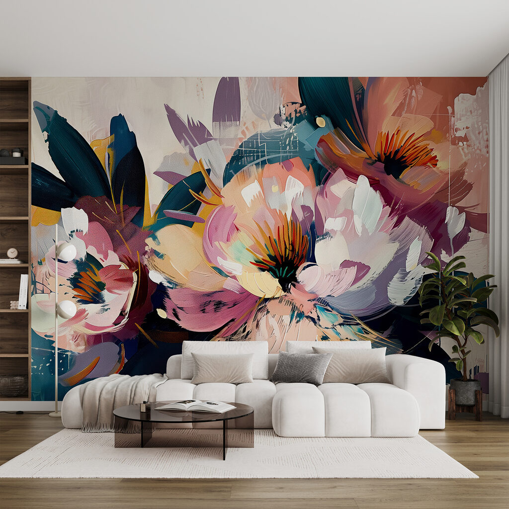A painting of flowers