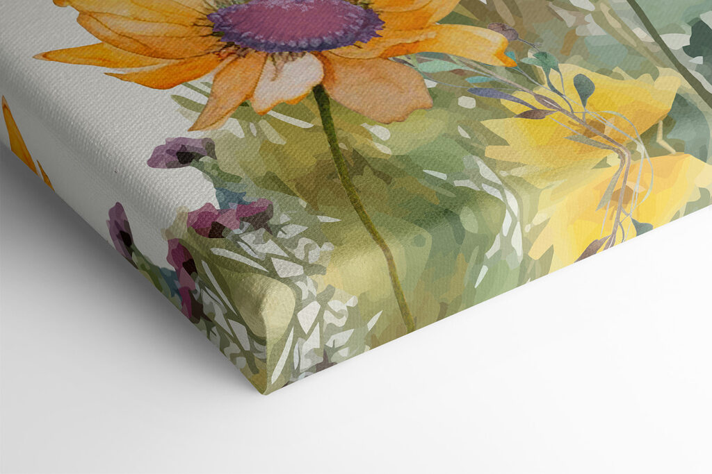 A painting of flowers and plants A painting of flowers and plants