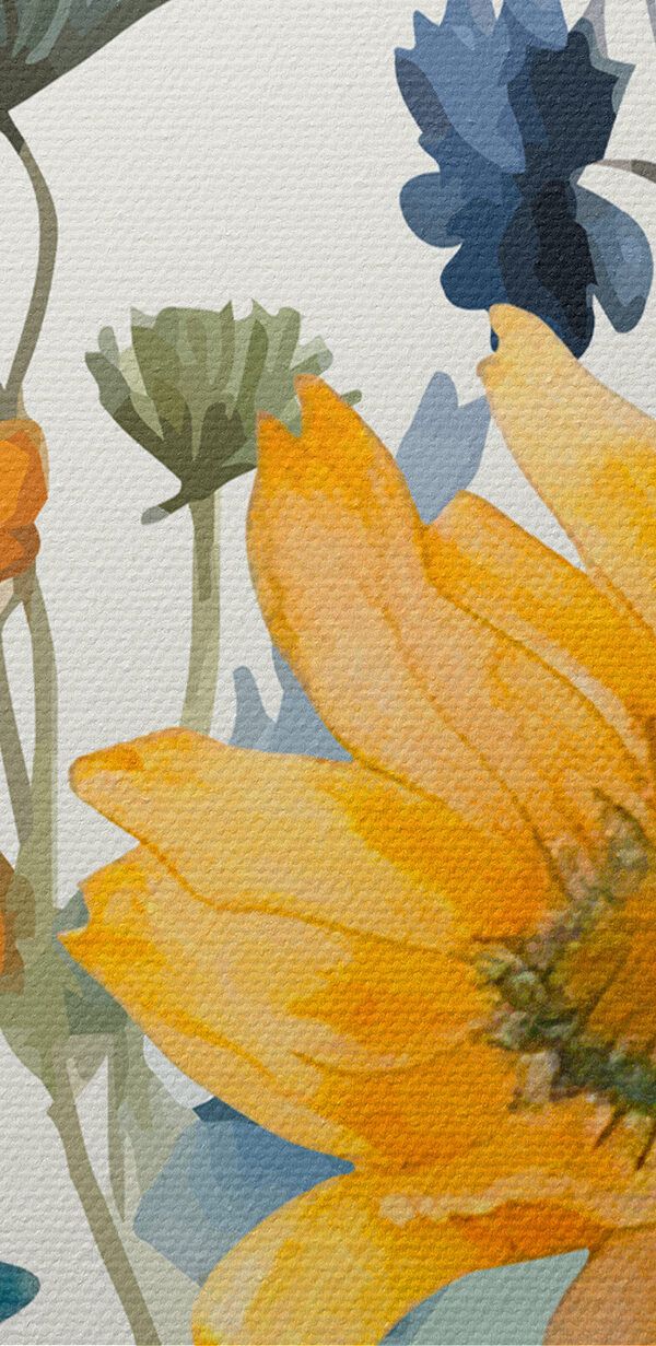 A painting of flowers and plants A painting of flowers and plants