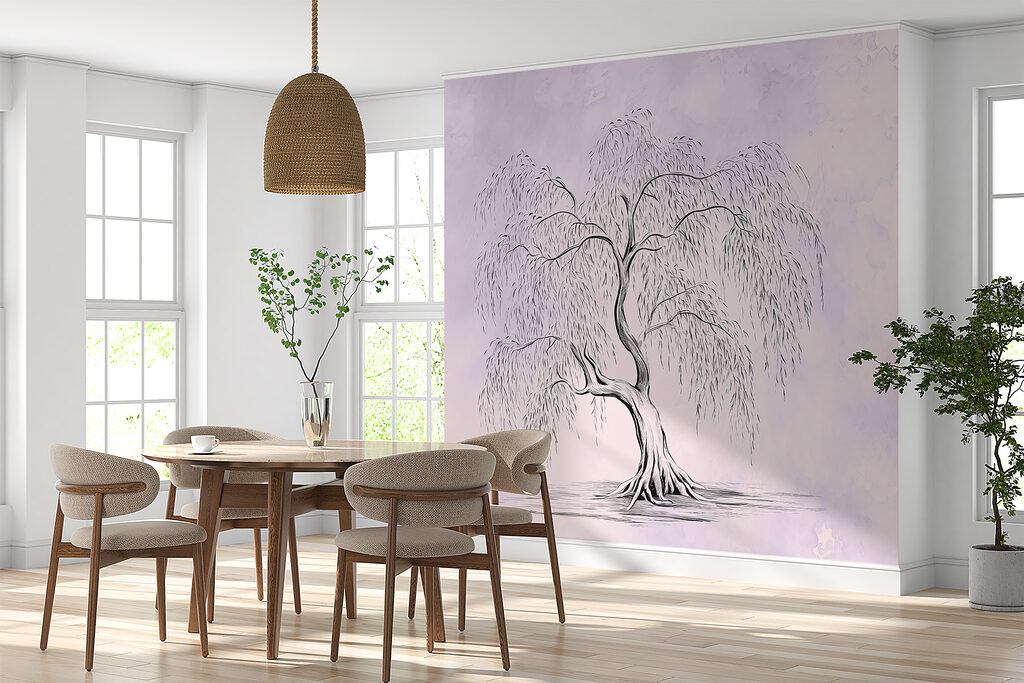Tree with a weeping willow Tree with a weeping willow