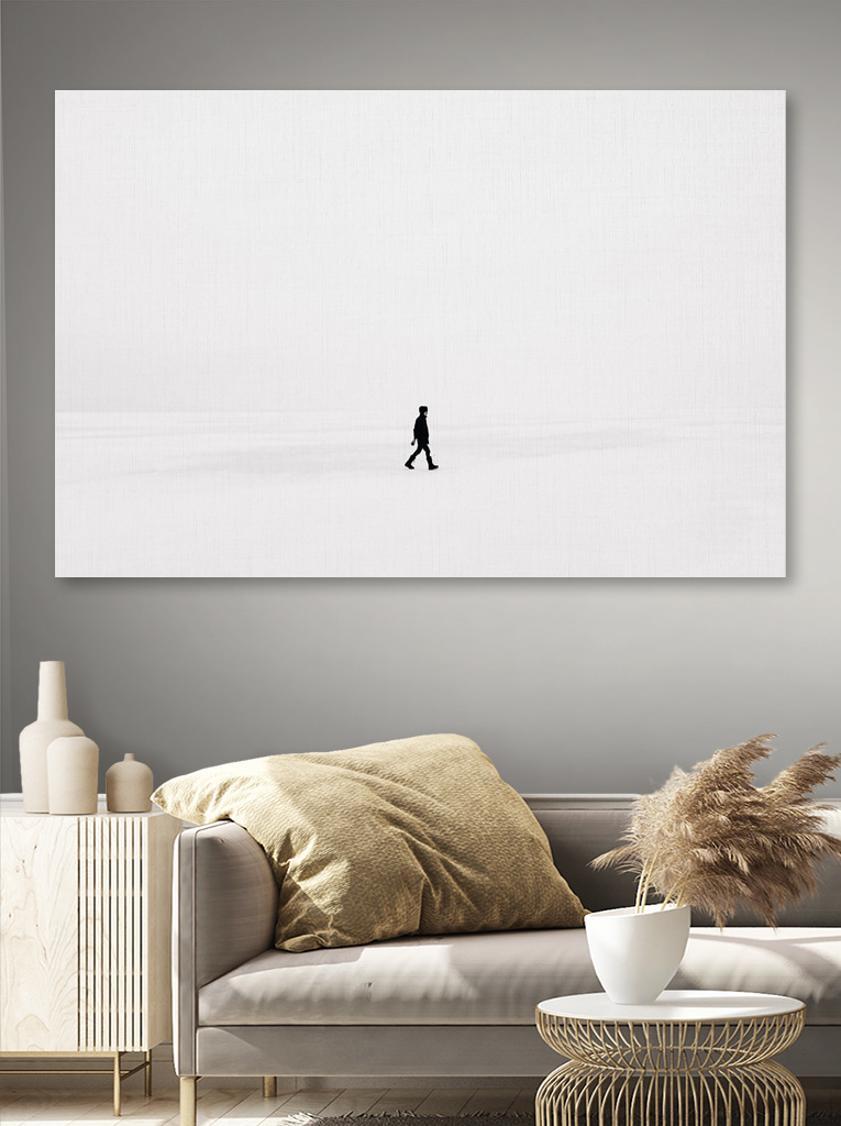 Person walking in the snow Person walking in the snow