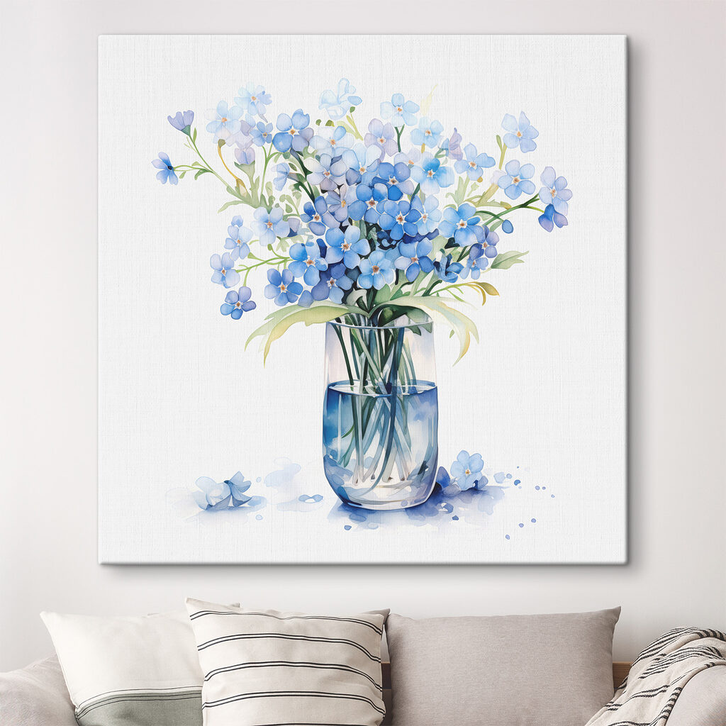 Watercolor of a vase with flowers Watercolor of a vase with flowers