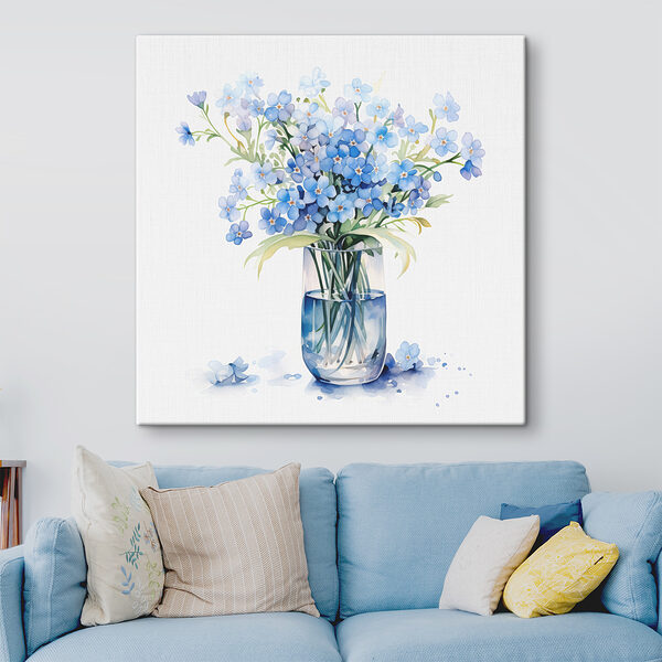 Watercolor of a vase with flowers Watercolor of a vase with flowers