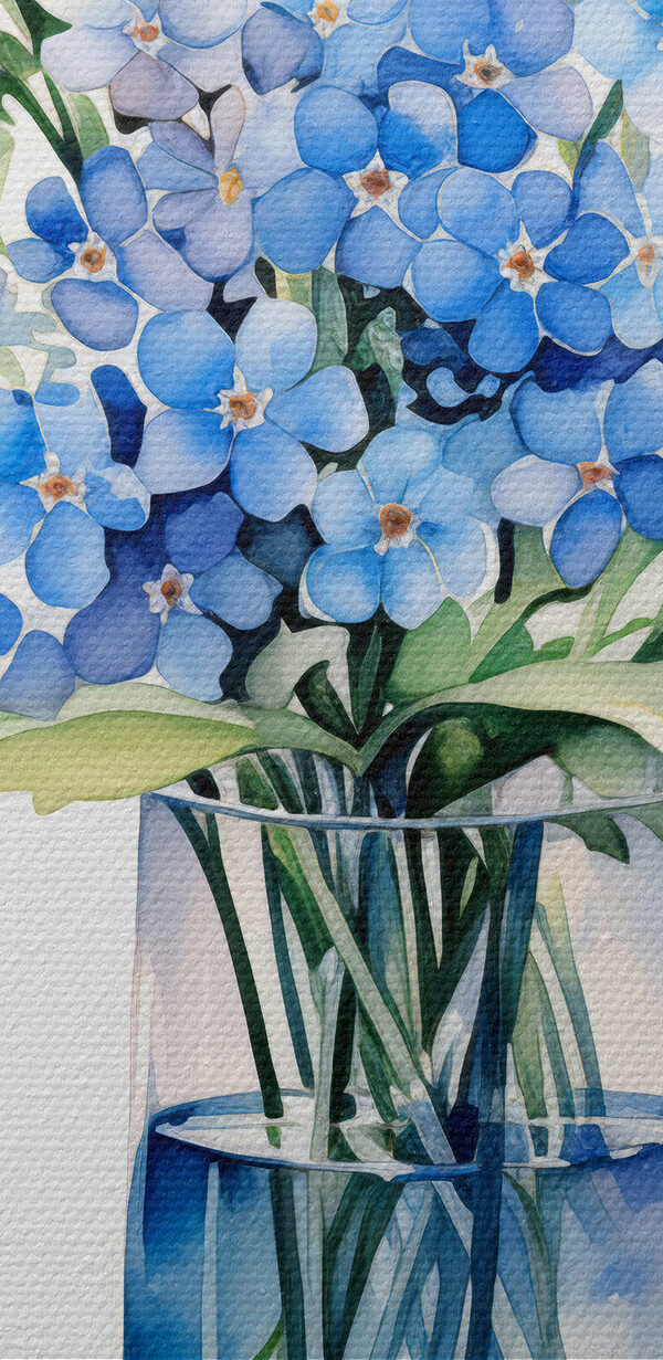 Watercolor of a vase with flowers Watercolor of a vase with flowers