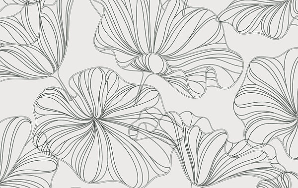 Pattern of flowers on a white background
