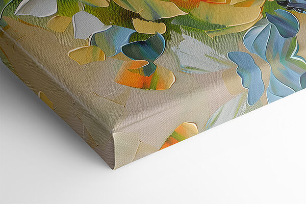 Painting of flowers on a canvas Painting of flowers on a canvas