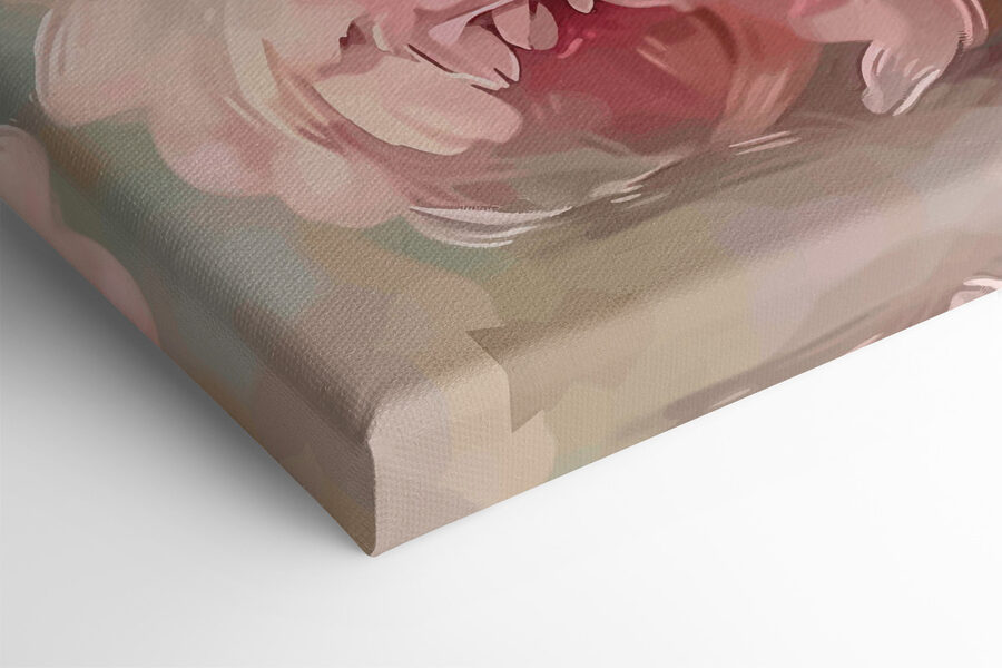 Painting of pink and white flowers Painting of pink and white flowers