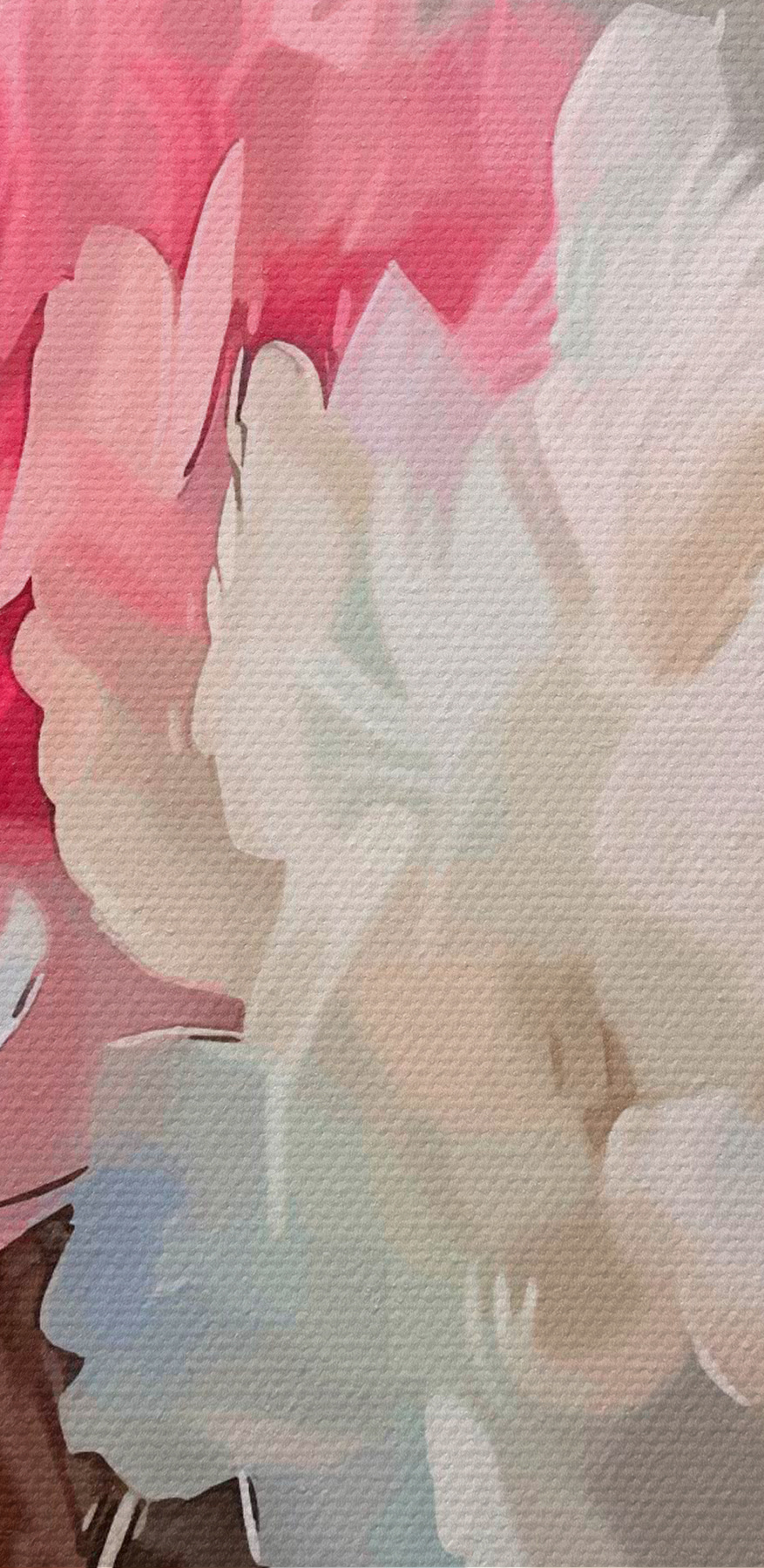 Painting of pink and white flowers Painting of pink and white flowers