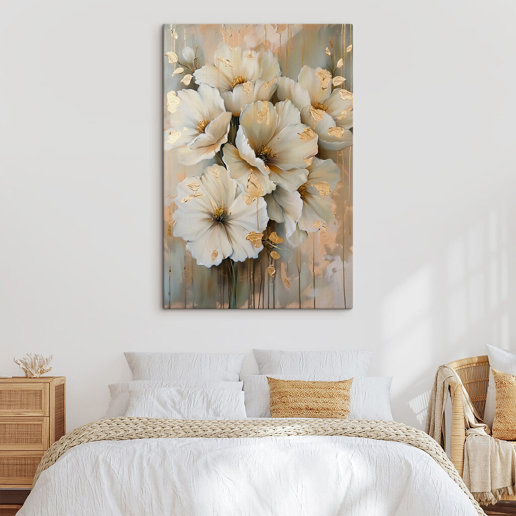 Elegant flowers with metallic details Elegant flowers with metallic details