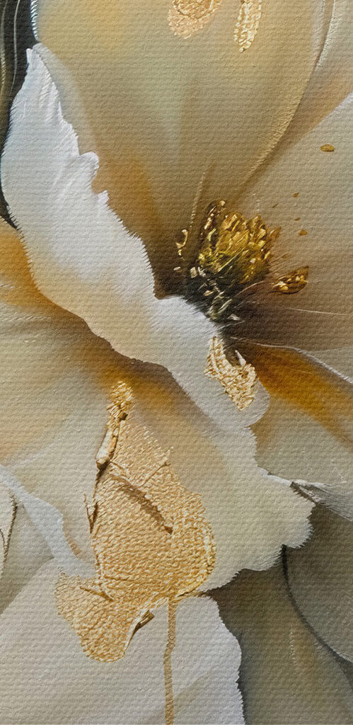 Elegant flowers with metallic details Elegant flowers with metallic details