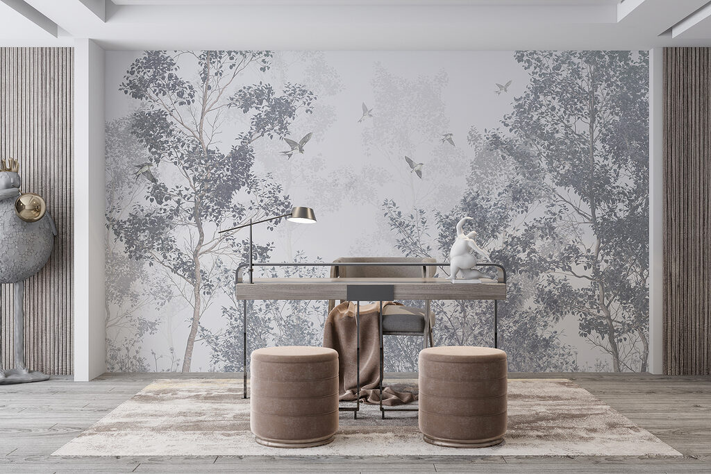 Birds flying in the sky