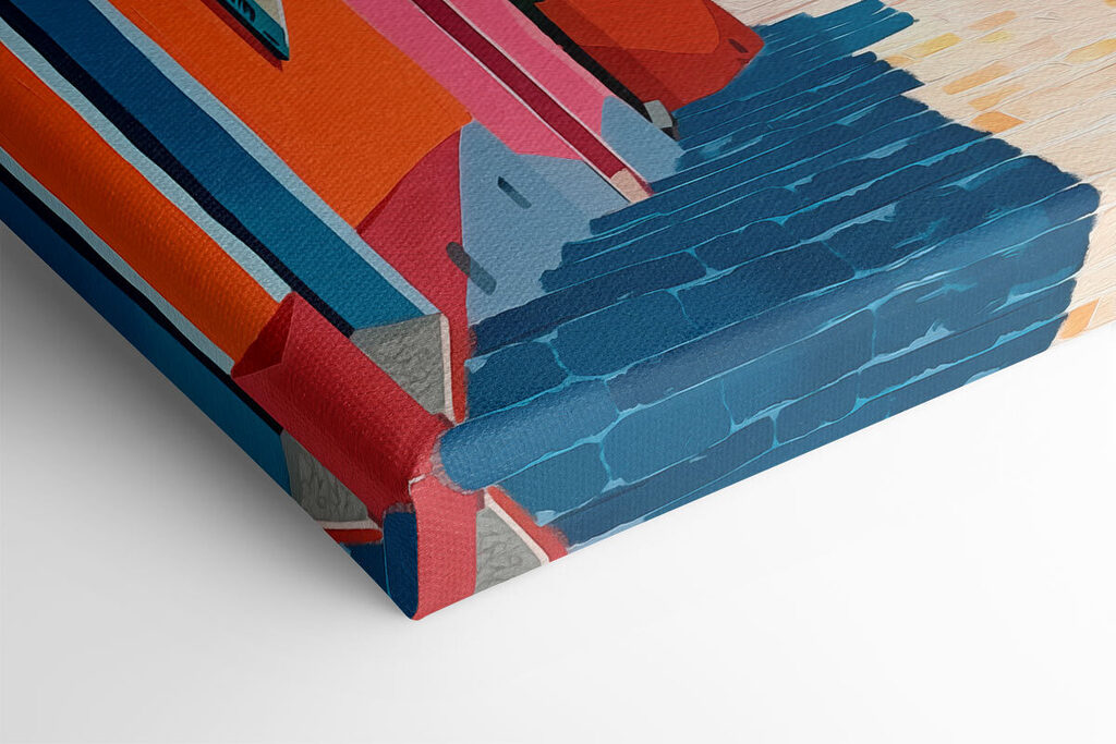 Colorful buildings and a body of water Colorful buildings and a body of water