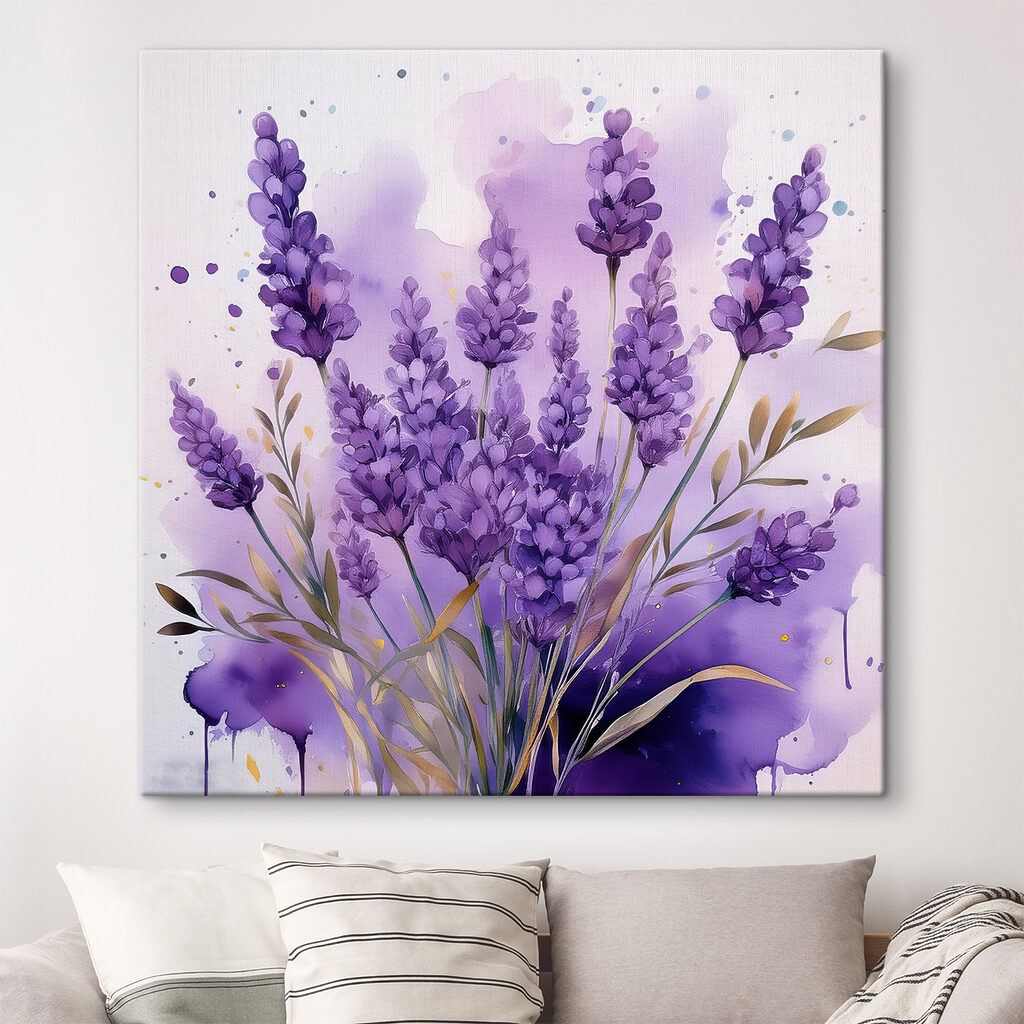 Painting of purple flowers Painting of purple flowers
