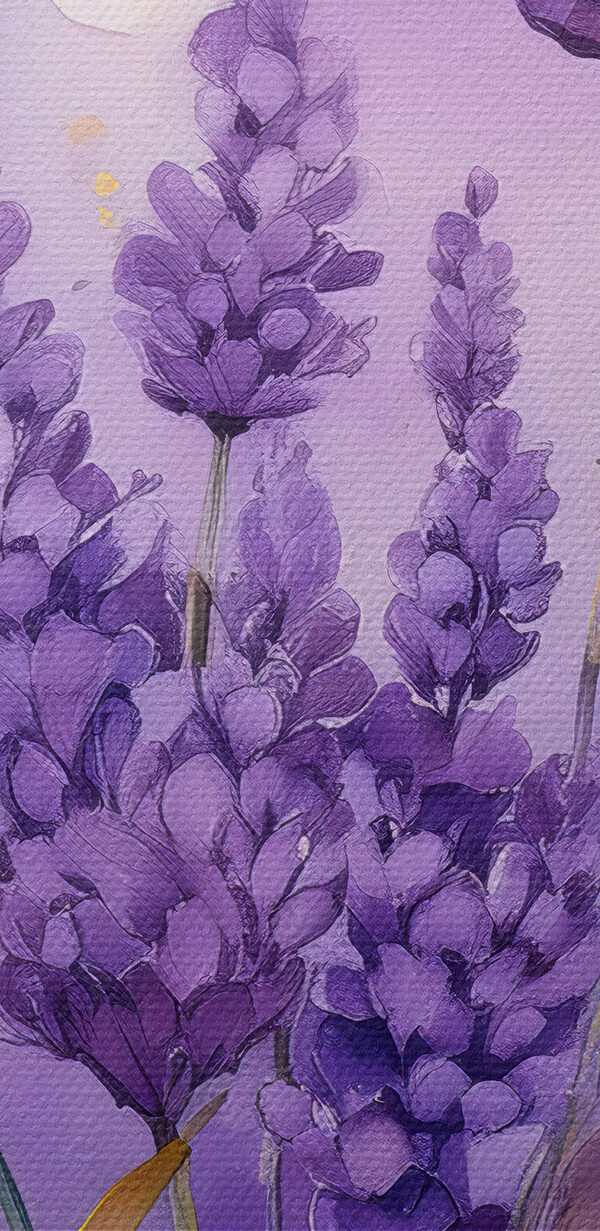 Painting of purple flowers Painting of purple flowers
