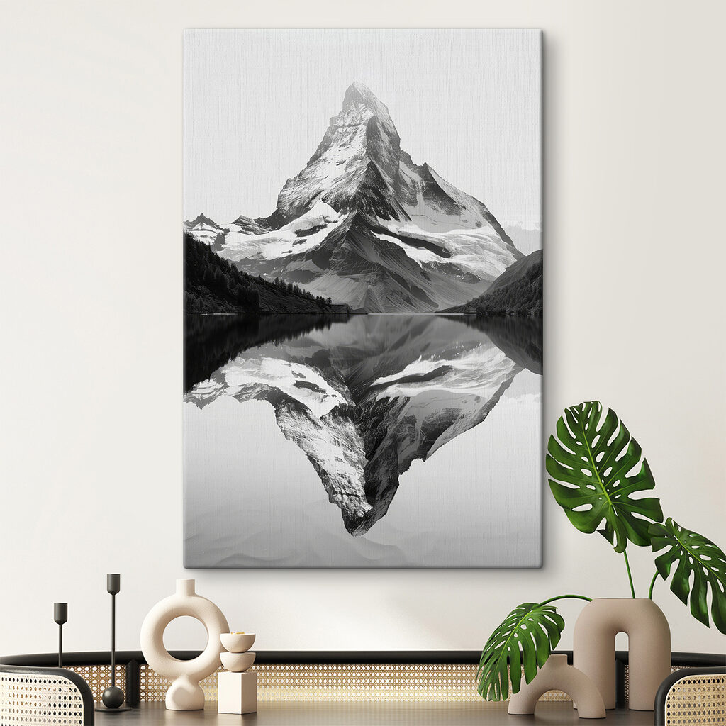 Mountain with a lake and trees Mountain with a lake and trees