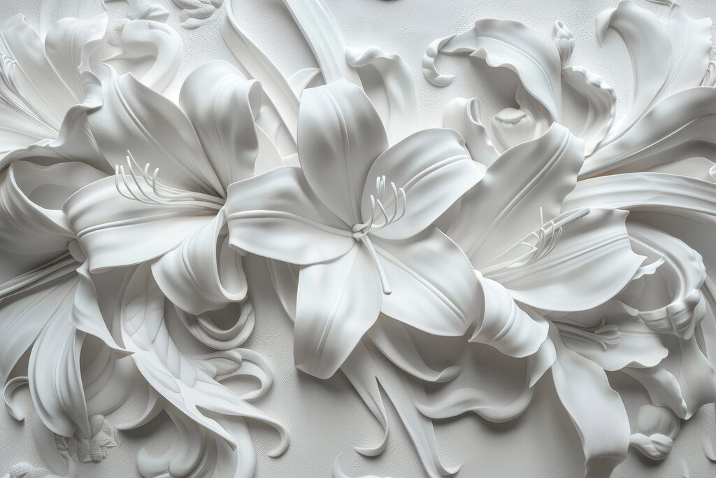 White flower on a white surface