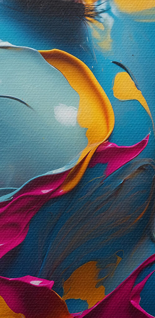 Woman with paint on her face