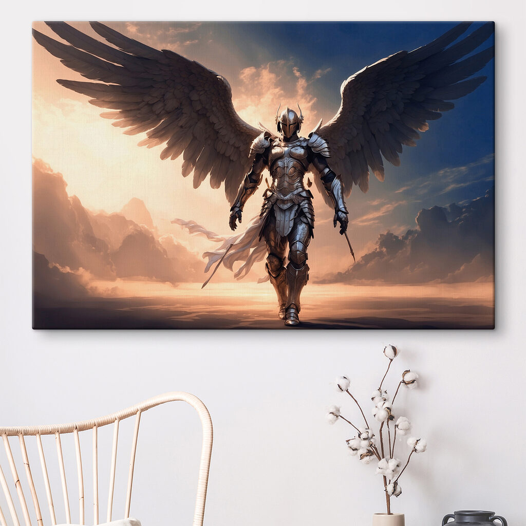 Person in armor with wings Person in armor with wings