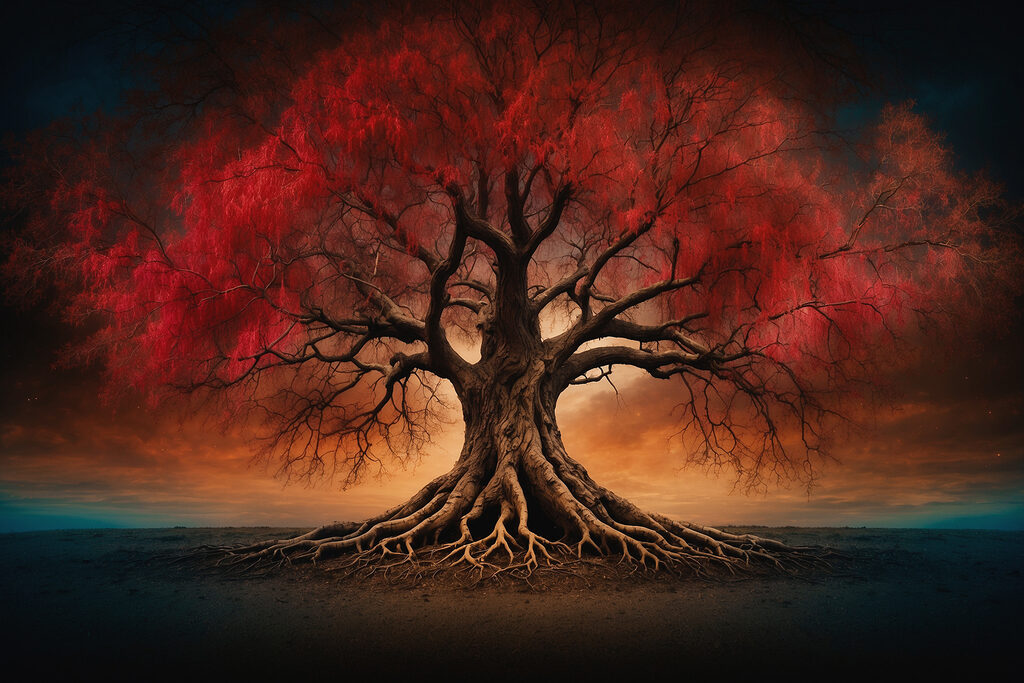 Tree with red leaves Tree with red leaves