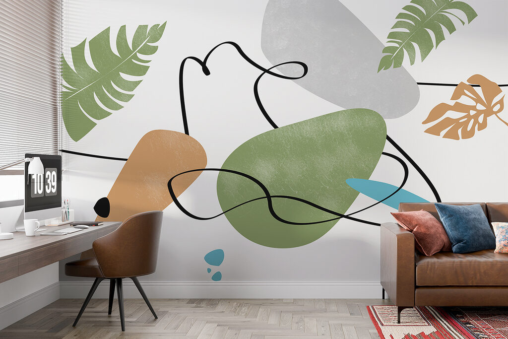 Colorful art with leaves Colorful art with leaves