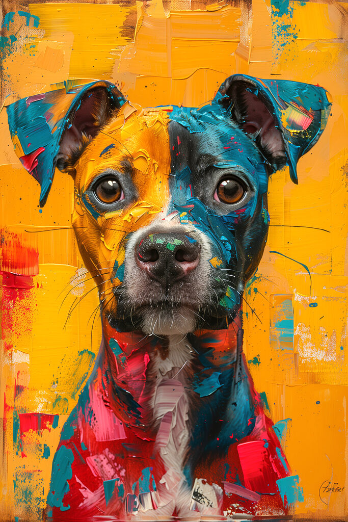 Painting of a dog Painting of a dog
