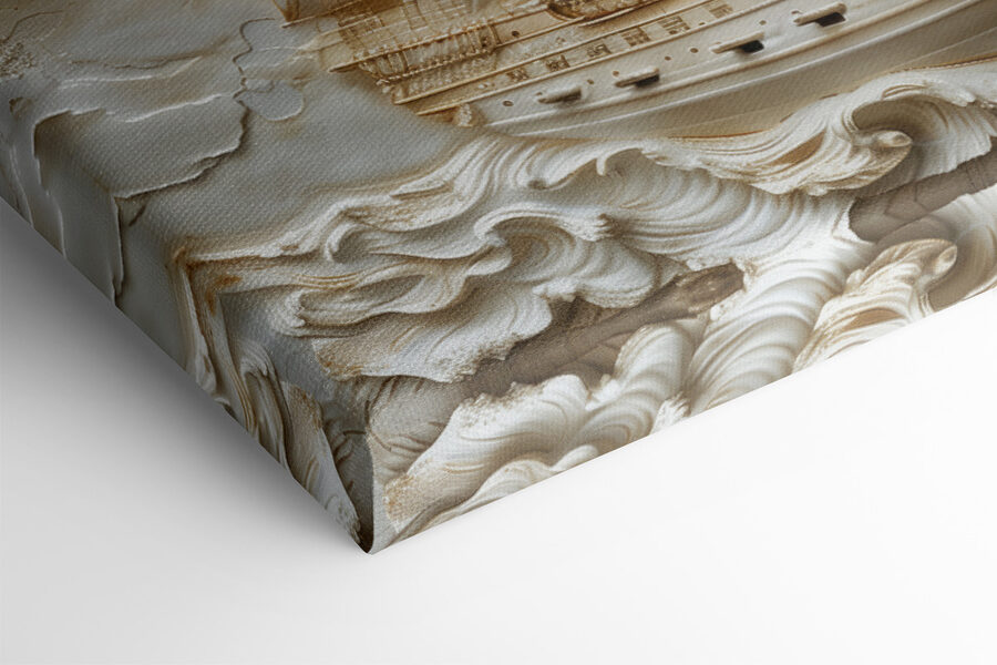 Carved ship with sails Carved ship with sails