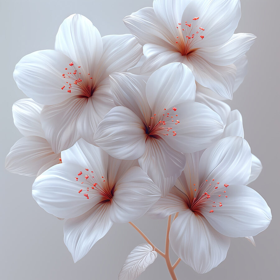 Group of white flowers Group of white flowers