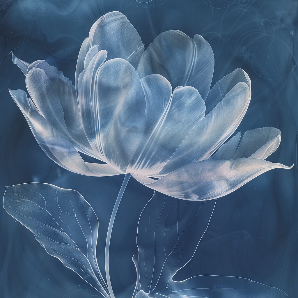 Flower with feathers on it
