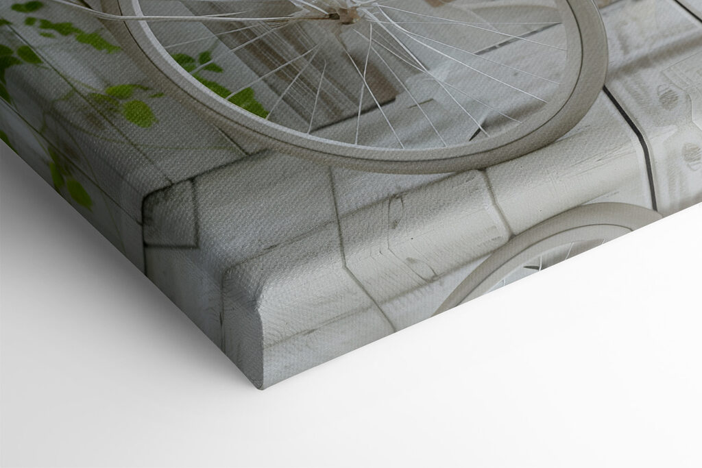 Bicycle with flowers in baskets