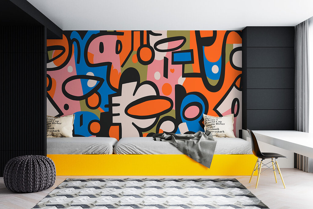 Colorful pattern with different shapes