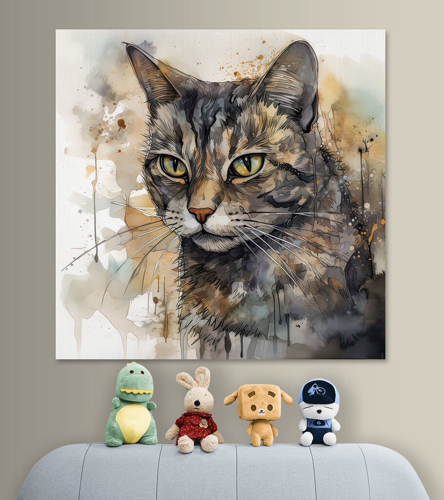 Cat with yellow eyes Cat with yellow eyes