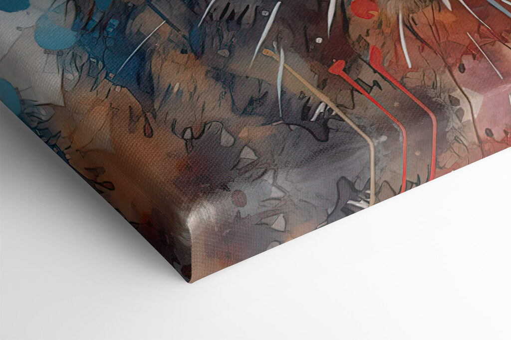 Rabbit with paint splashes