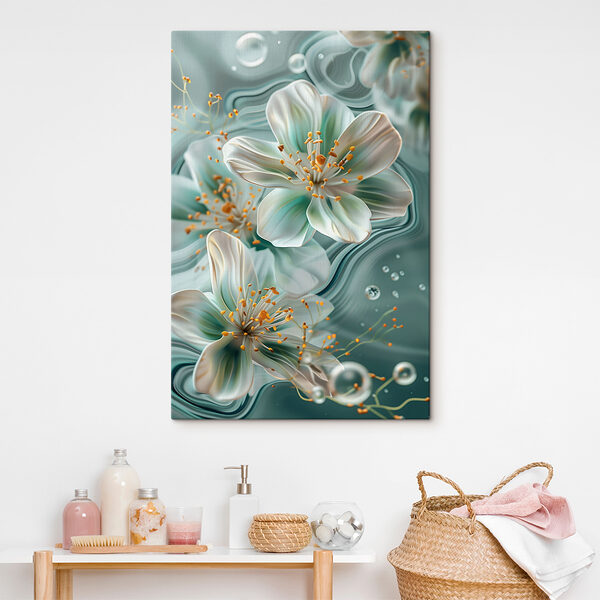 Delicate blooms in tranquil waters