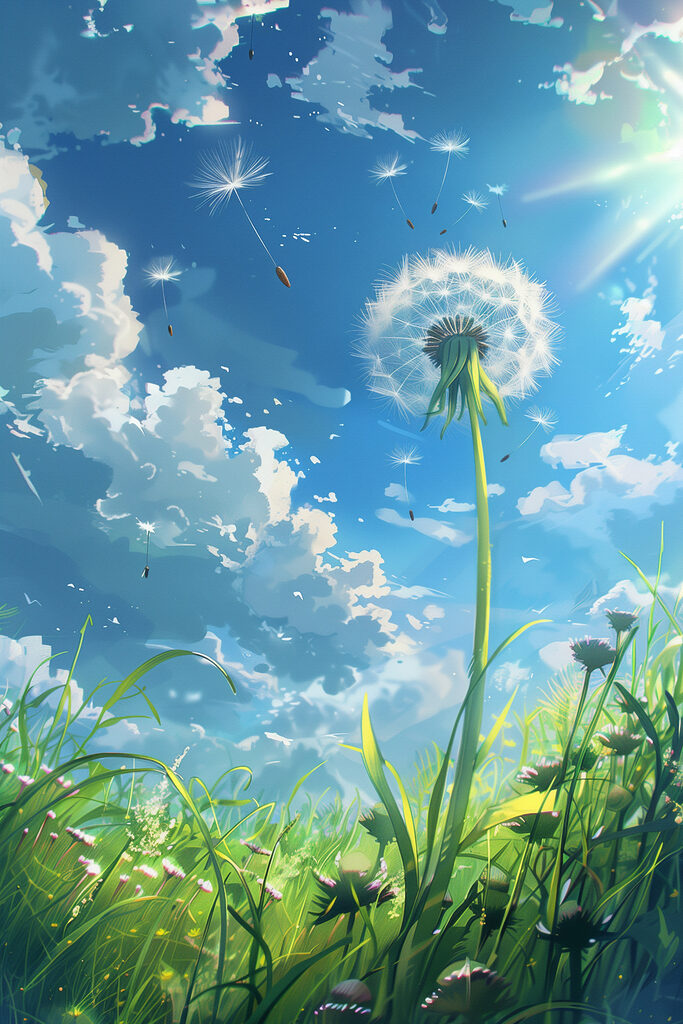 Dandelion in the sky