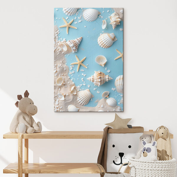 Group of seashells and starfish on sand Group of seashells and starfish on sand