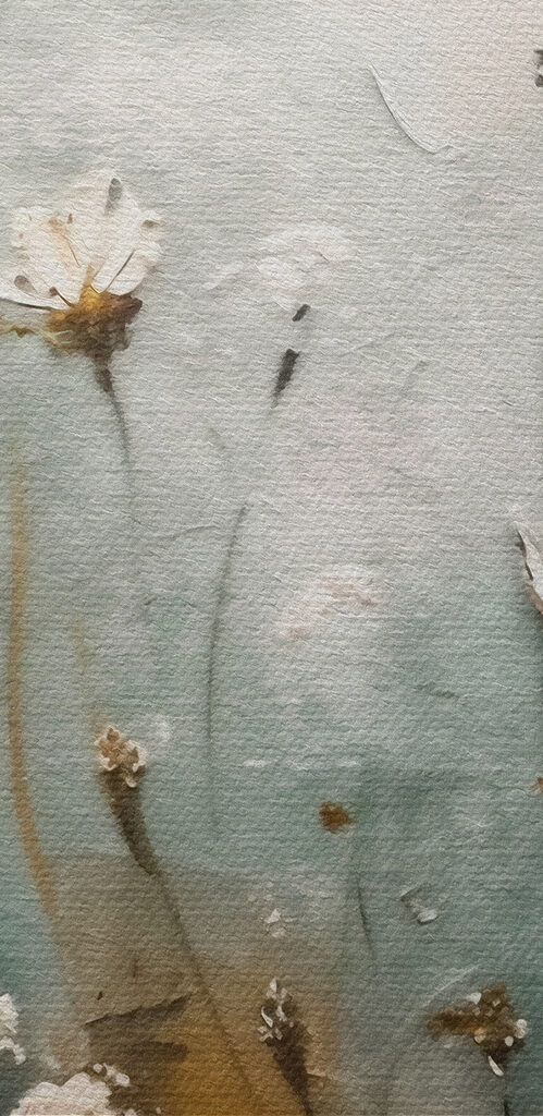 Painting of flowers on a wall Painting of flowers on a wall