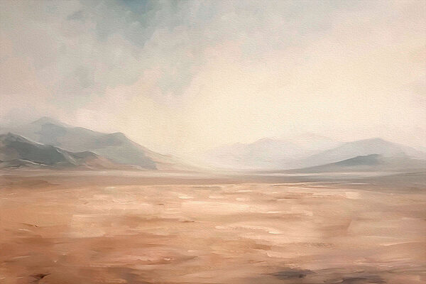 Landscape with mountains and fog Landscape with mountains and fog