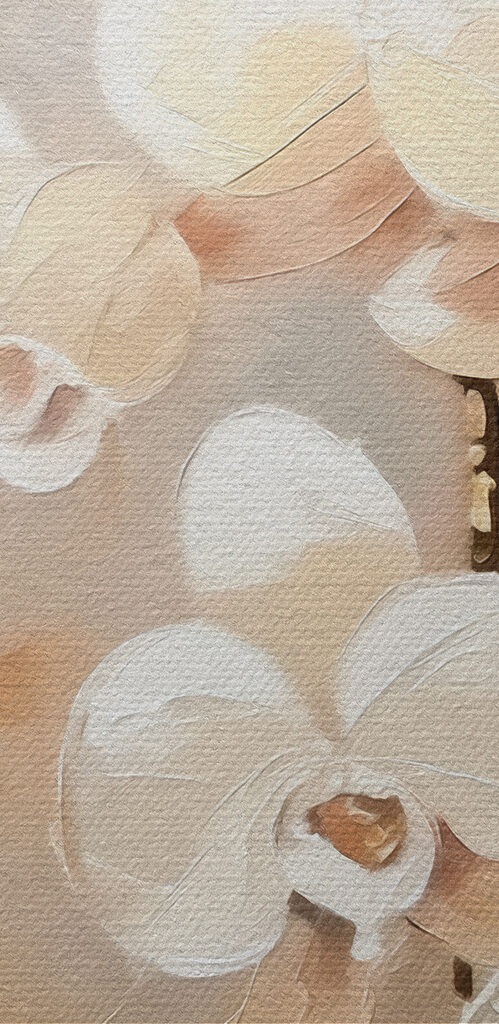 Painting of white flowers