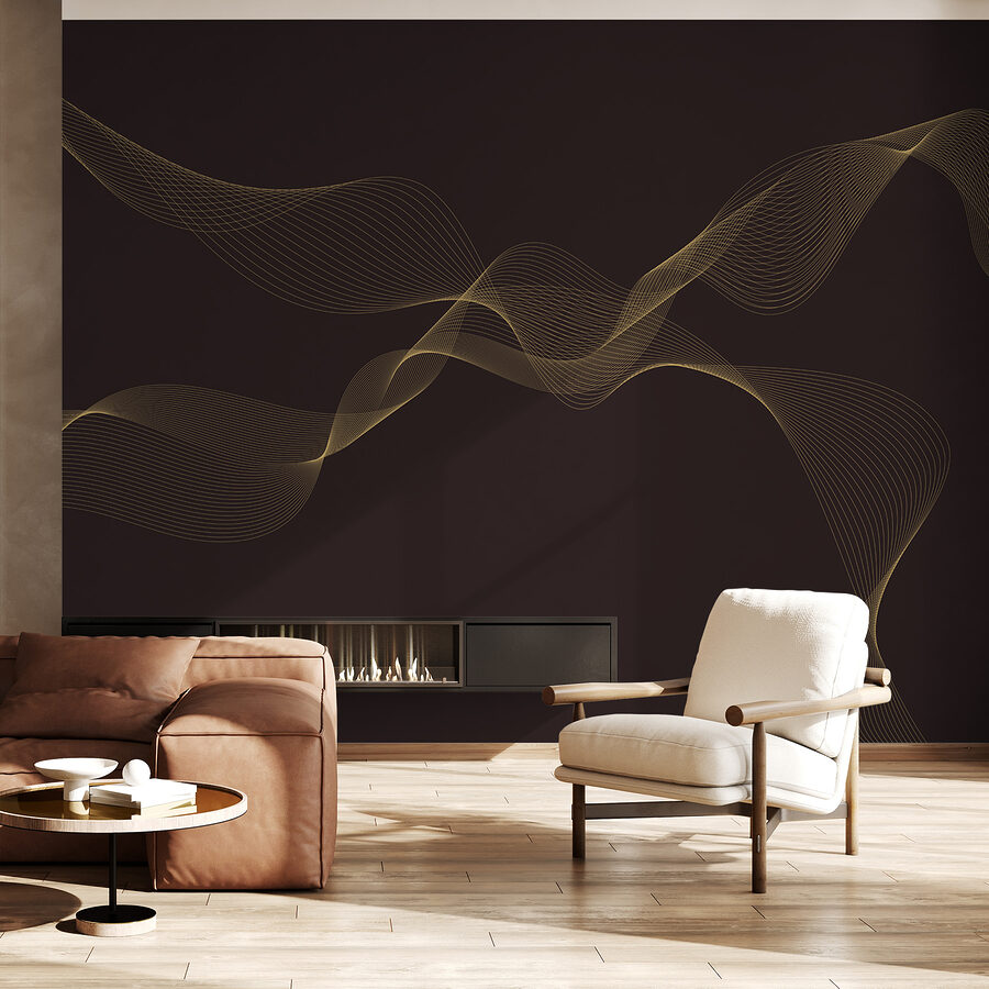 Elegant swirling lines on dark background Elegant swirling lines on dark background