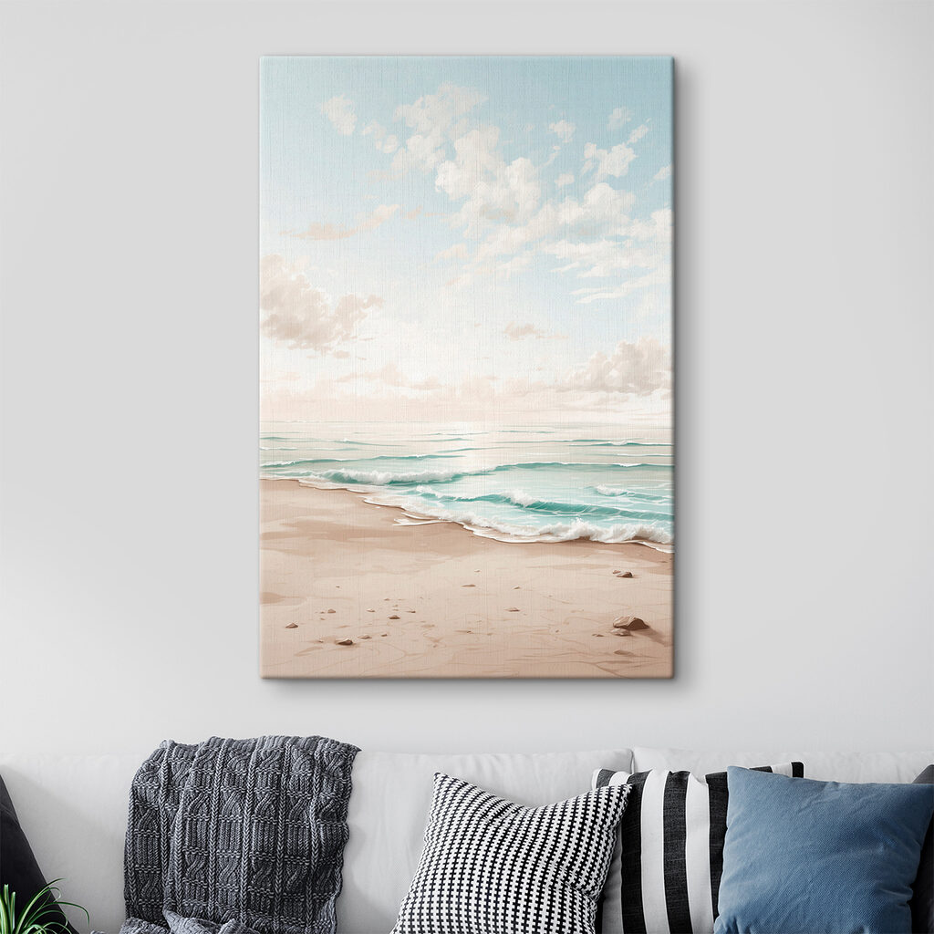 Beach with waves and sand