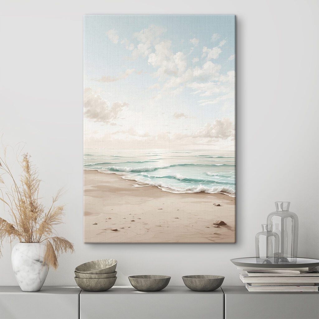 Beach with waves and sand