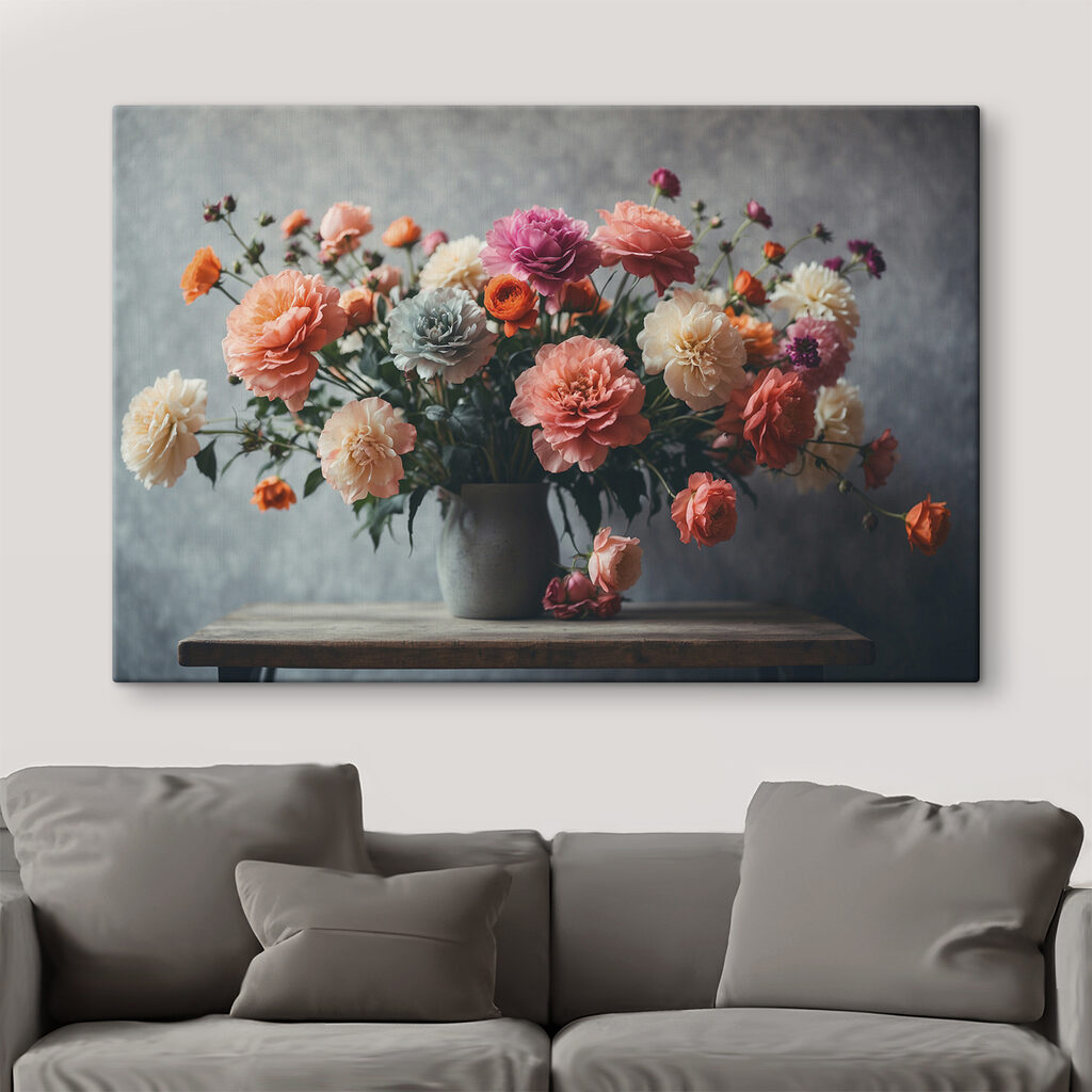 Vase of flowers on a table Vase of flowers on a table