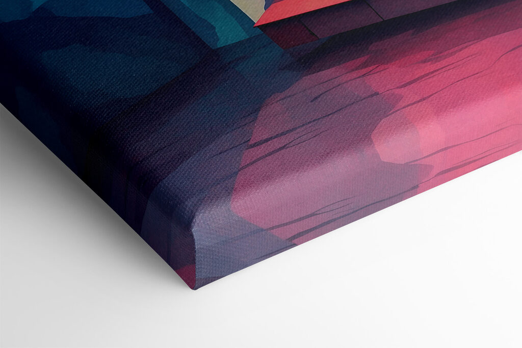 Colorful hallway with stairs