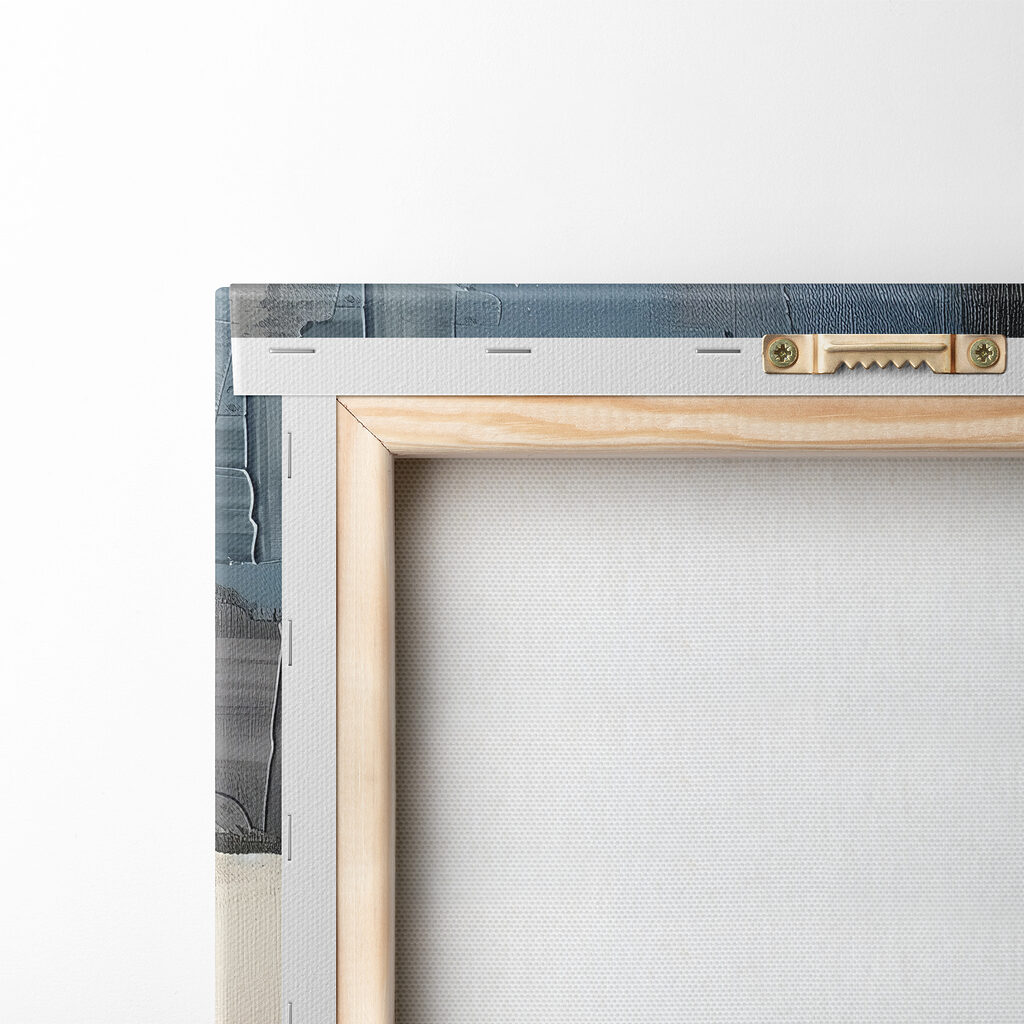 Painting of different shades of blue and white Painting of different shades of blue and white