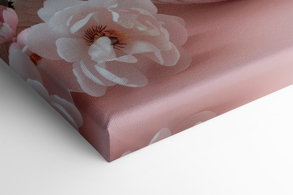 White snake with pink flowers