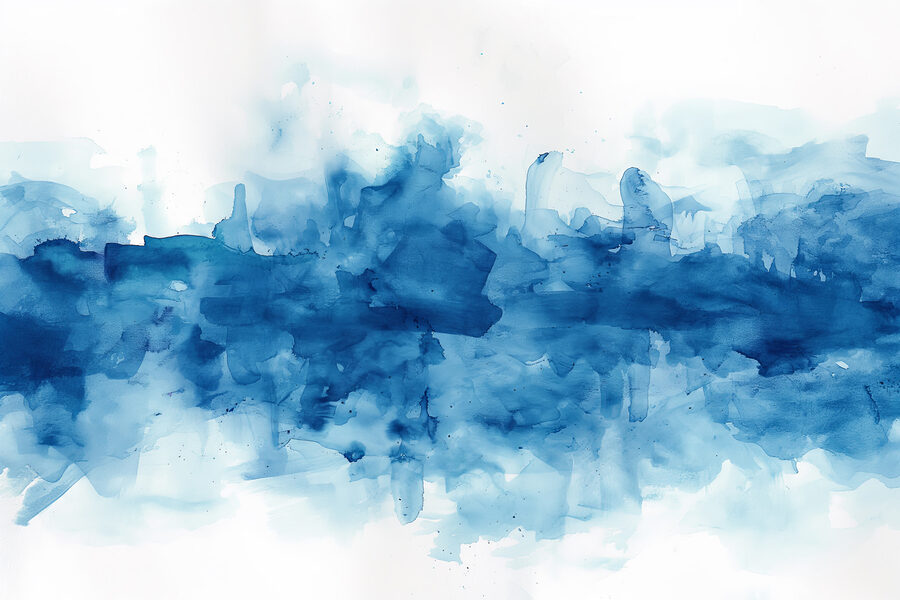 Blue and white watercolor Blue and white watercolor