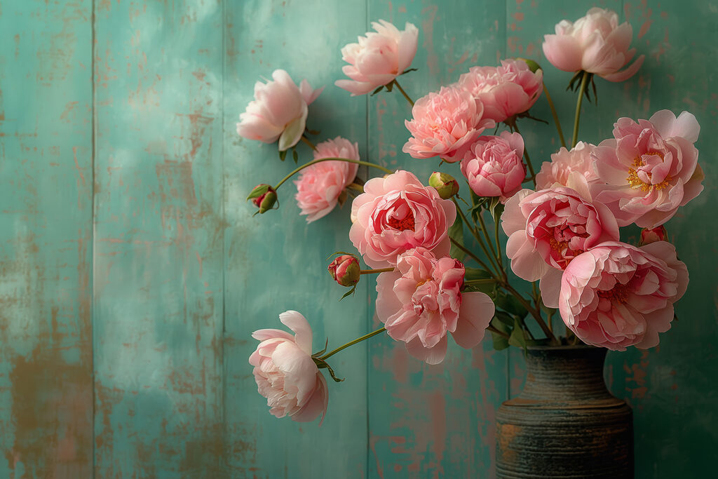 Vase of pink flowers Vase of pink flowers